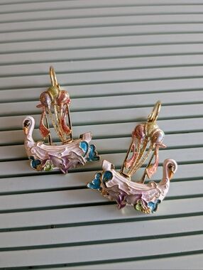 Kirks Folly Goldtone "Ship Of Dreams" Earrings